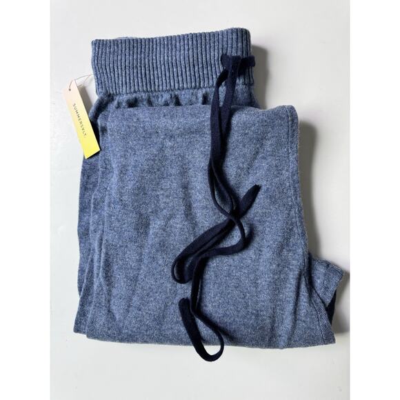 Summersalt 90% Merino Wool 10% Cashmere Women’s Jogger Pants Sz Small Blue - Picture 1 of 5